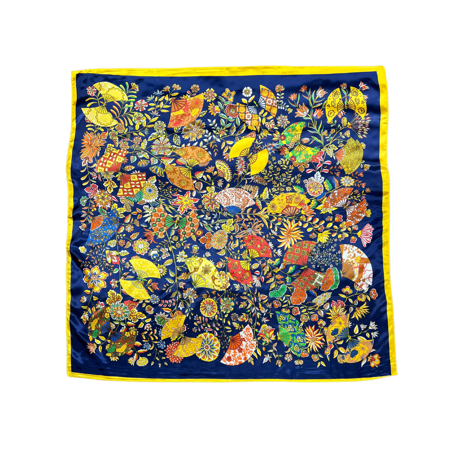 Butterfly Pattern Silk Touch Square Scarf
