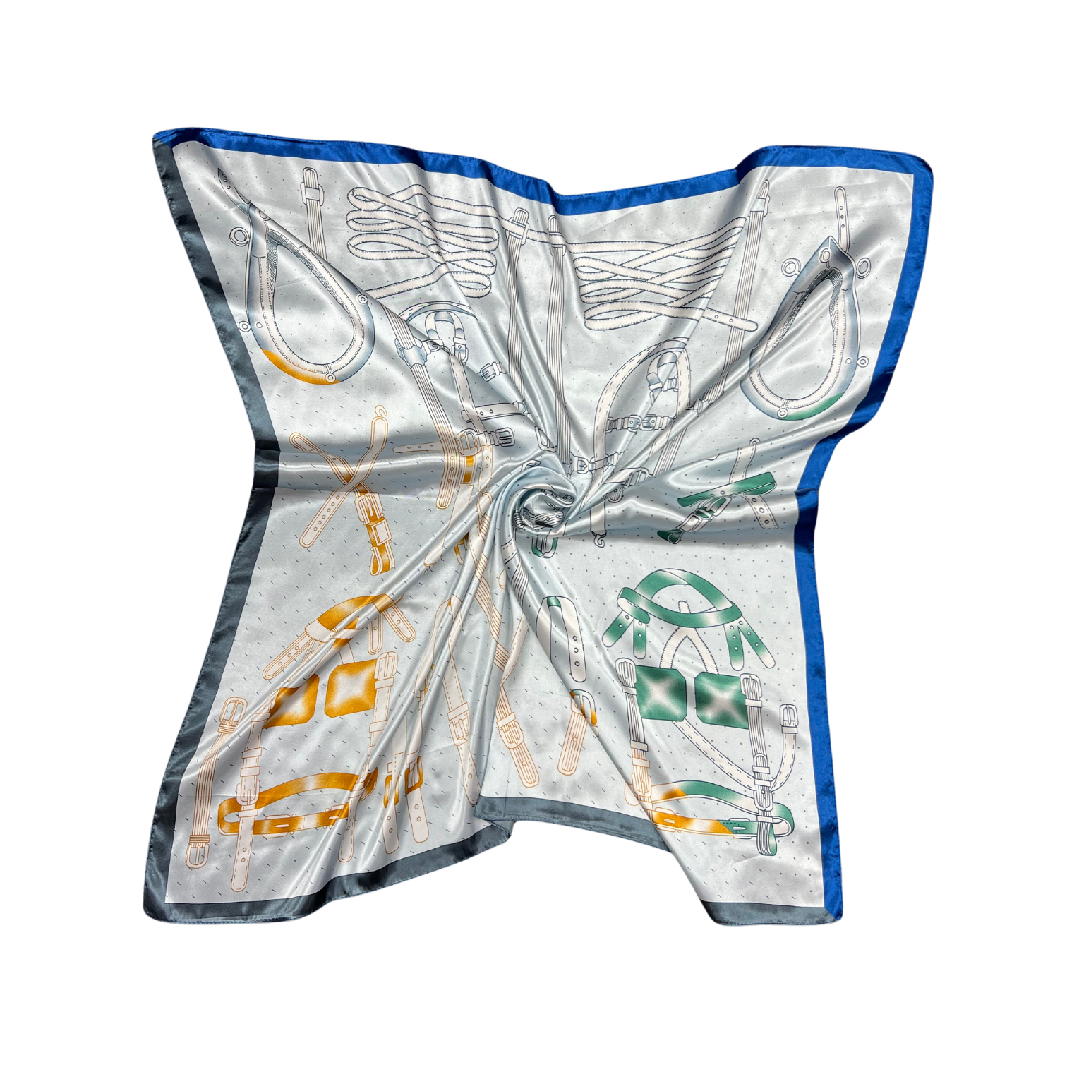 Belt Pattern Silk Touch Square Scarf