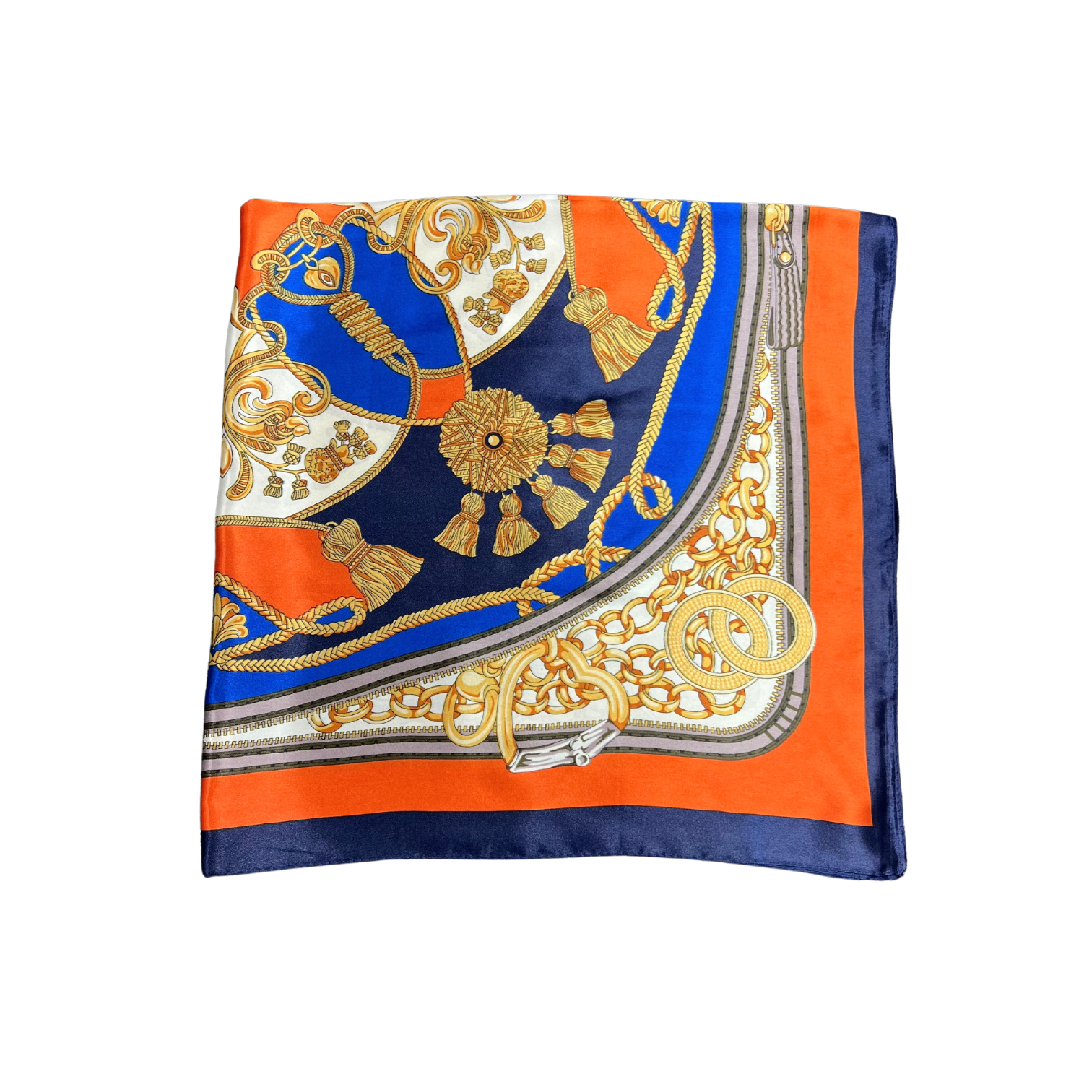Bell Pattern Silk Touch Square Scarf