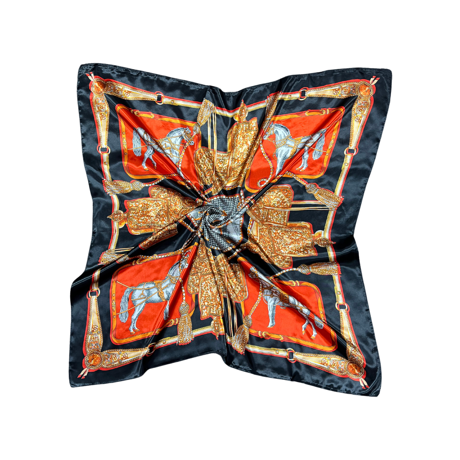 Horse Pattern Silk Touch Square Scarf