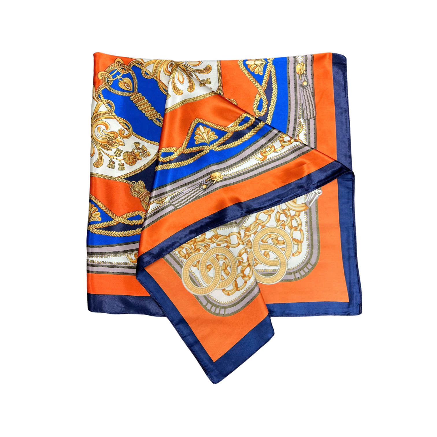 Bell Pattern Silk Touch Square Scarf