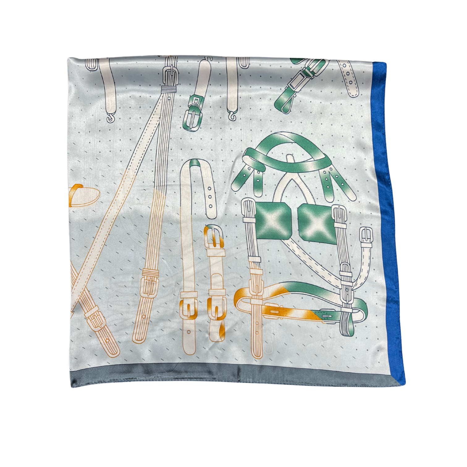 Belt Pattern Silk Touch Square Scarf