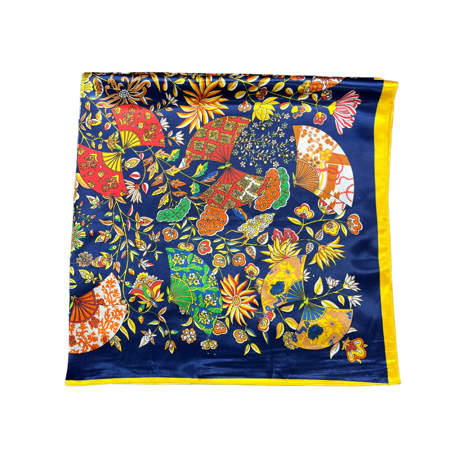 Butterfly Pattern Silk Touch Square Scarf