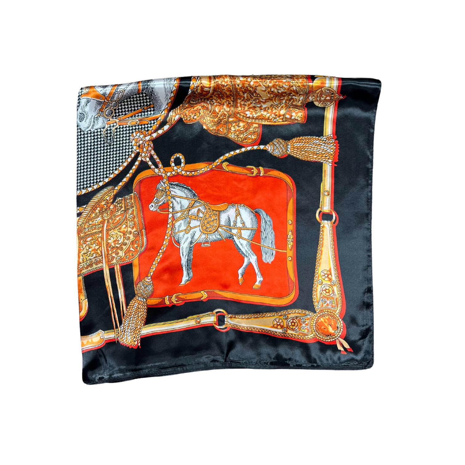 Horse Pattern Silk Touch Square Scarf