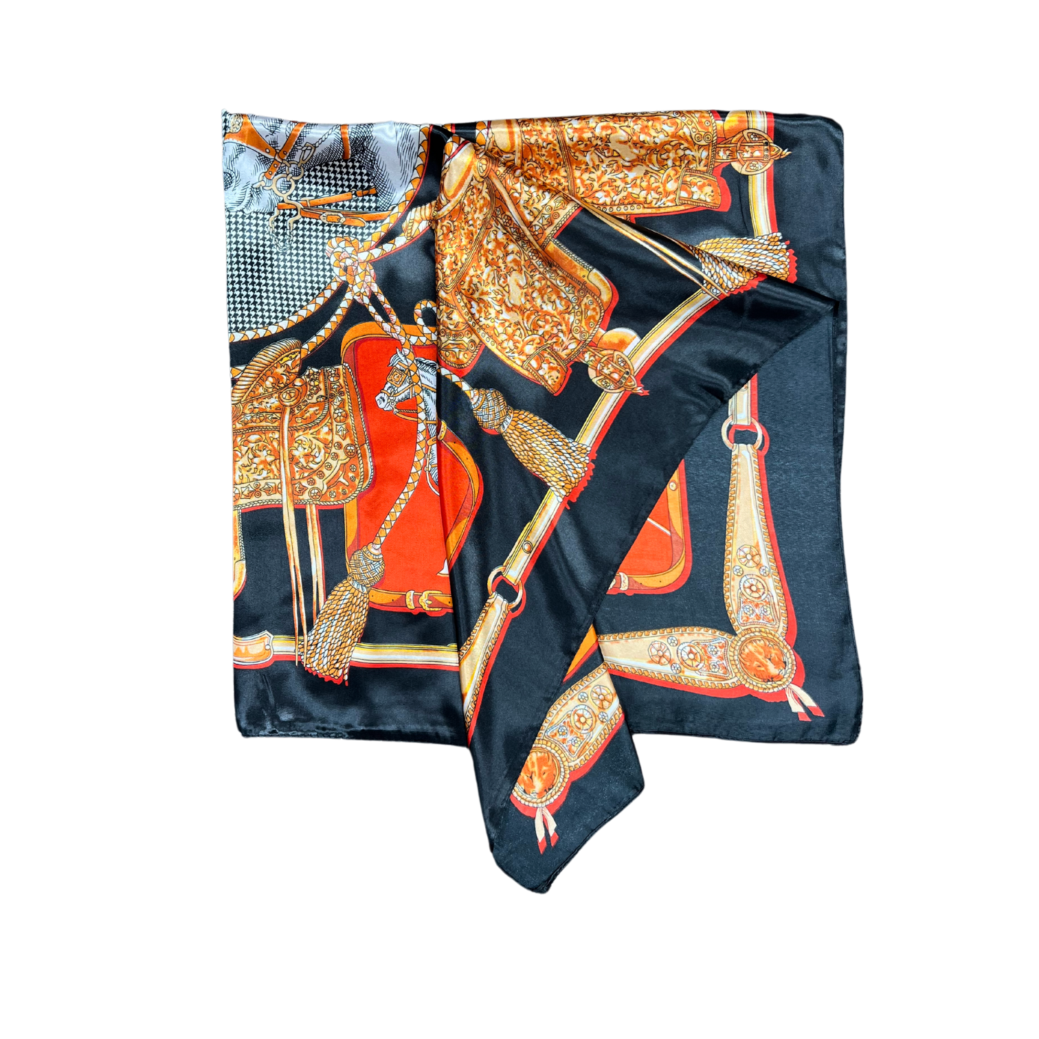 Horse Pattern Silk Touch Square Scarf