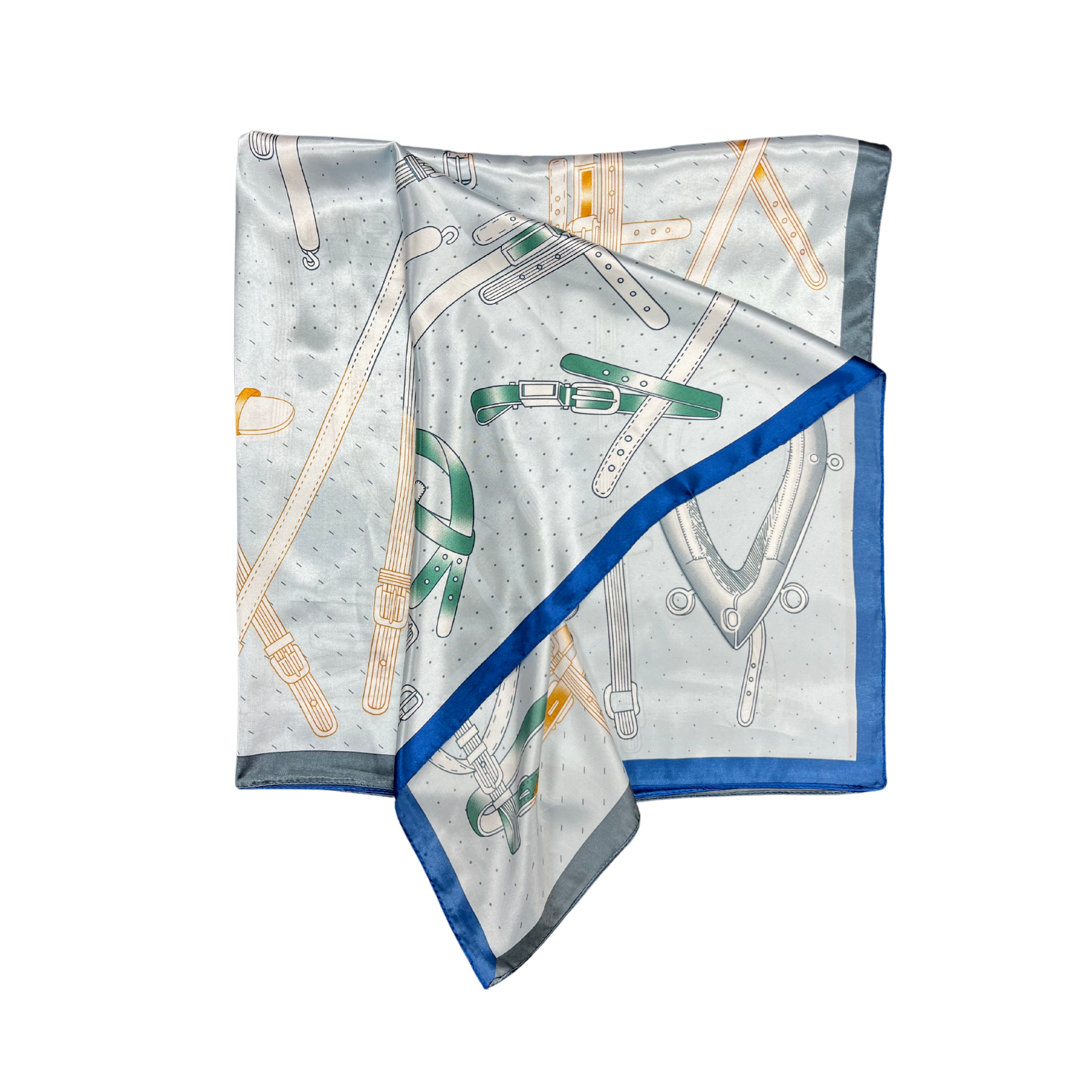 Belt Pattern Silk Touch Square Scarf