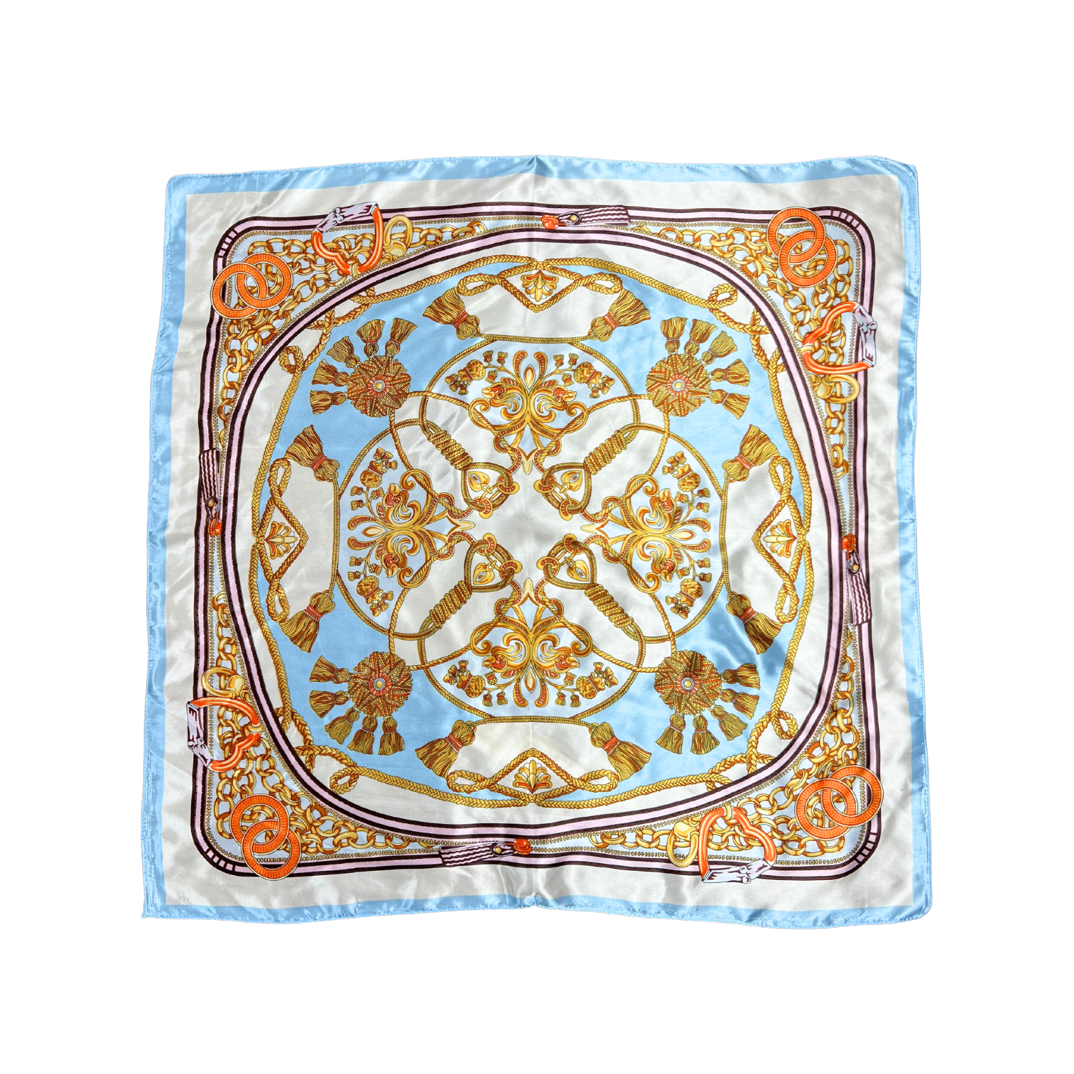Bell Pattern Silk Touch Square Scarf