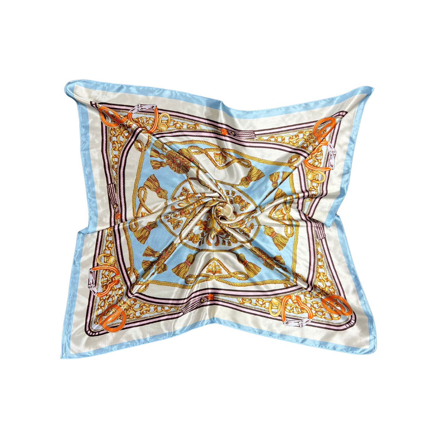 Bell Pattern Silk Touch Square Scarf
