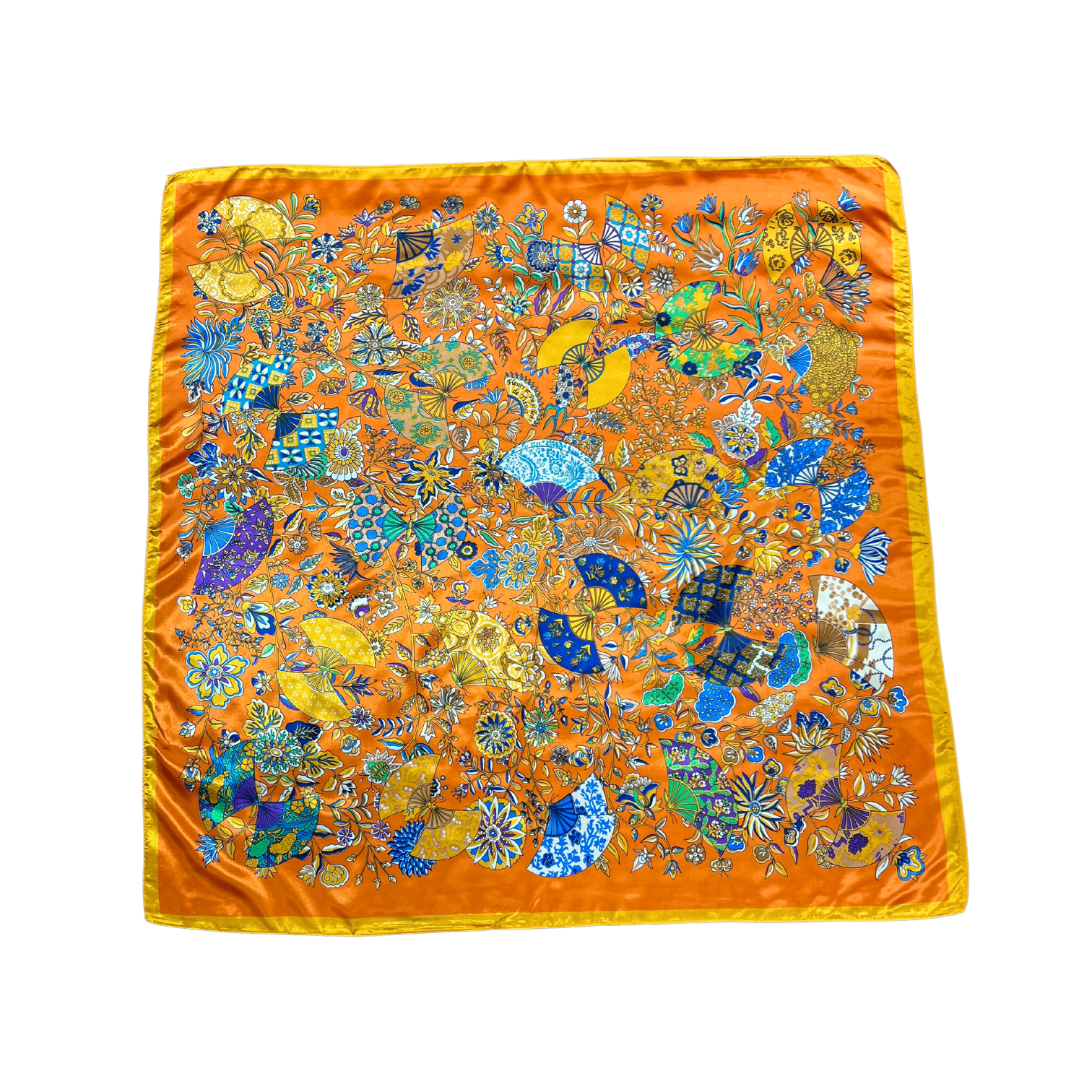 Butterfly Pattern Silk Touch Square Scarf