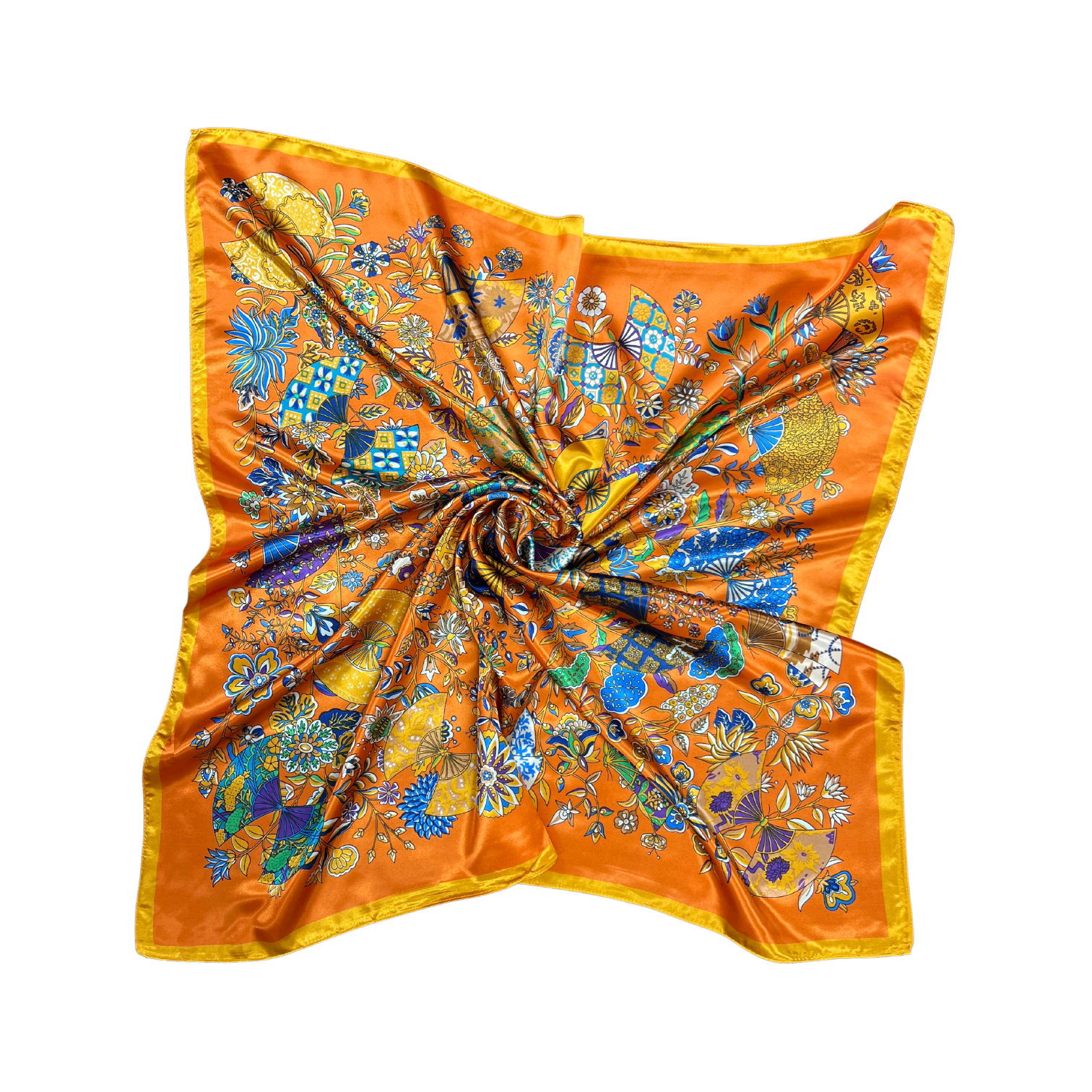 Butterfly Pattern Silk Touch Square Scarf