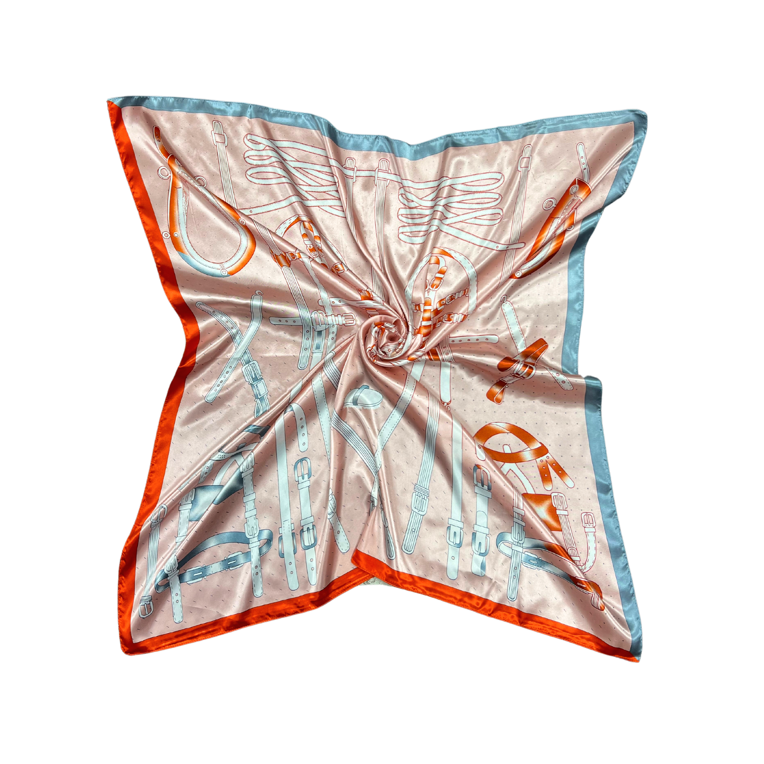 Belt Pattern Silk Touch Square Scarf