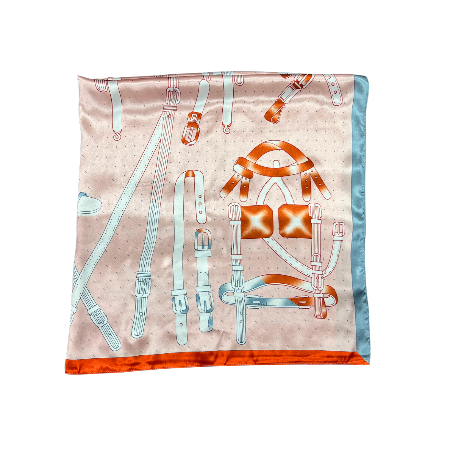 Belt Pattern Silk Touch Square Scarf