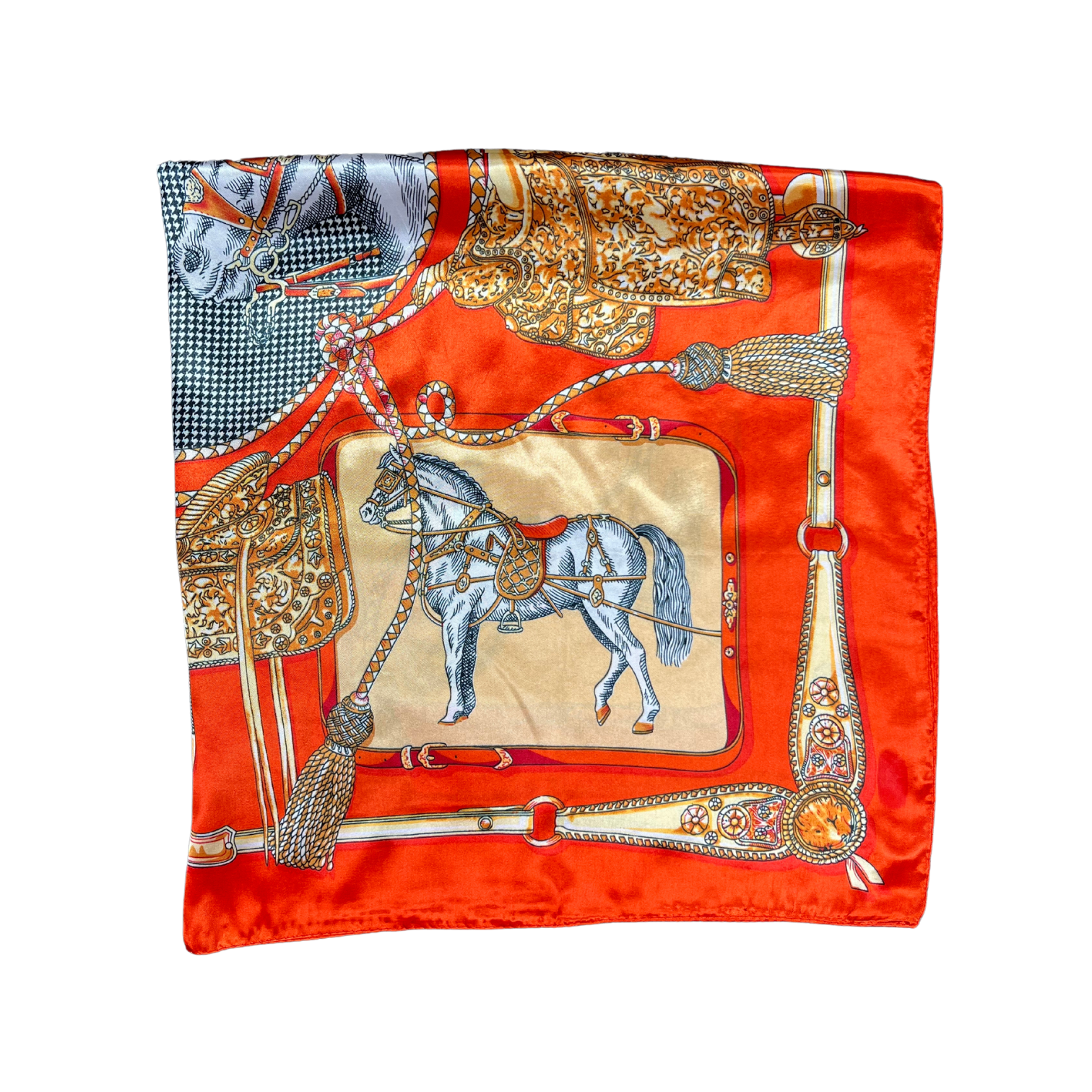 Horse Pattern Silk Touch Square Scarf