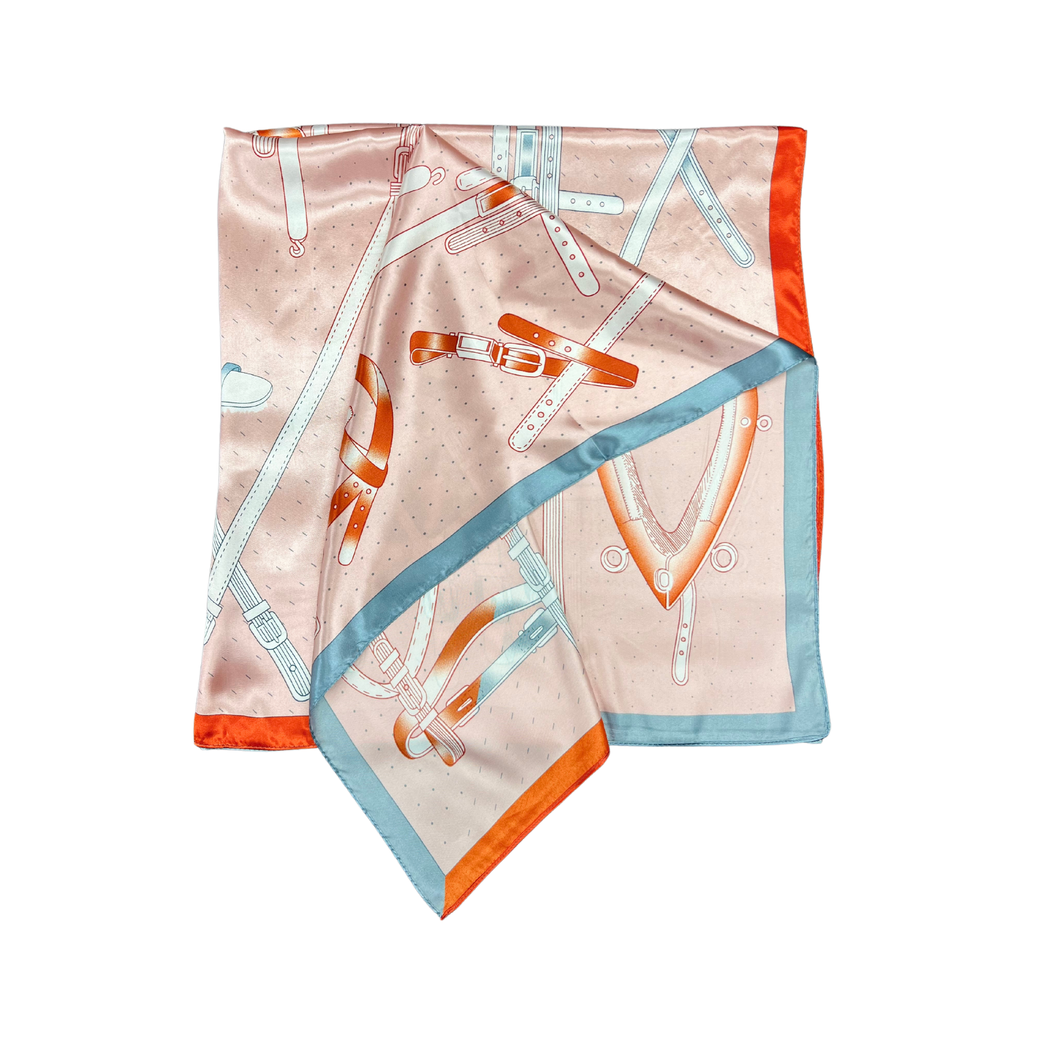 Belt Pattern Silk Touch Square Scarf