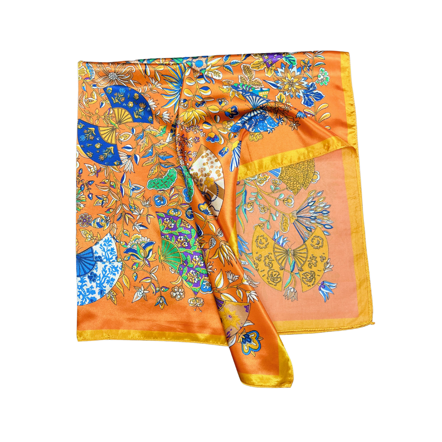Butterfly Pattern Silk Touch Square Scarf