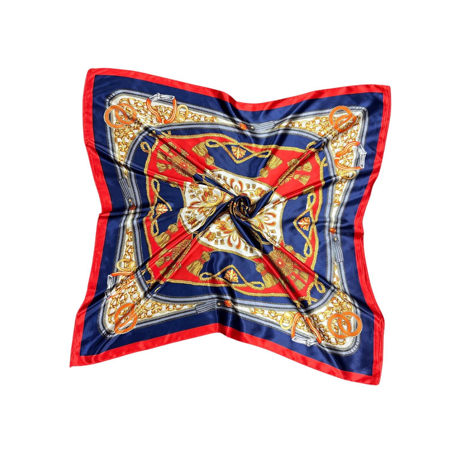 Bell Pattern Silk Touch Square Scarf