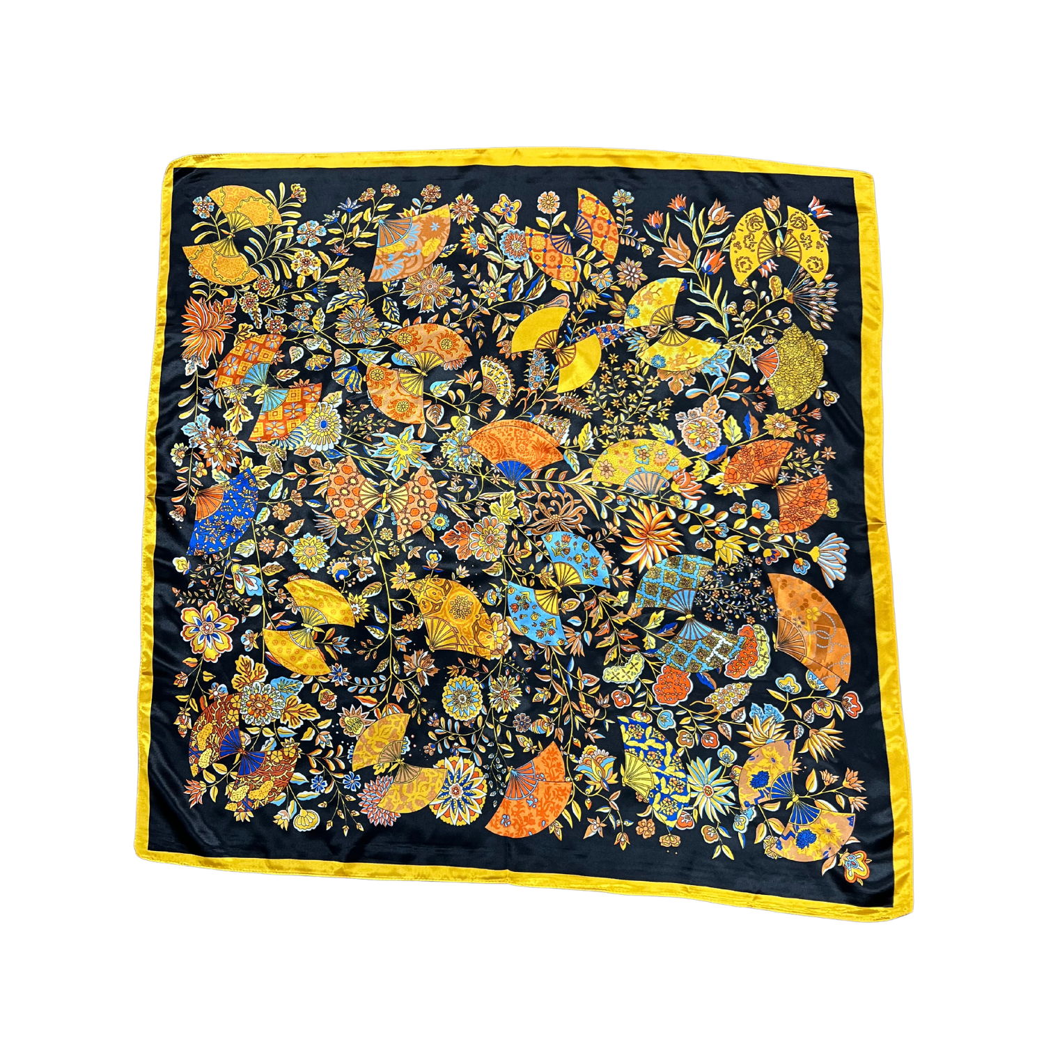 Butterfly Pattern Silk Touch Square Scarf
