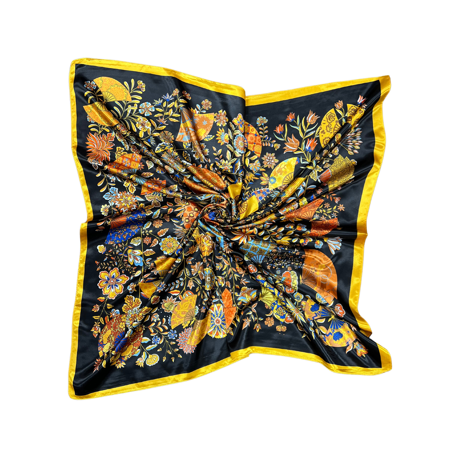 Butterfly Pattern Silk Touch Square Scarf