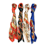 Horse Pattern Silk Touch Square Scarf
