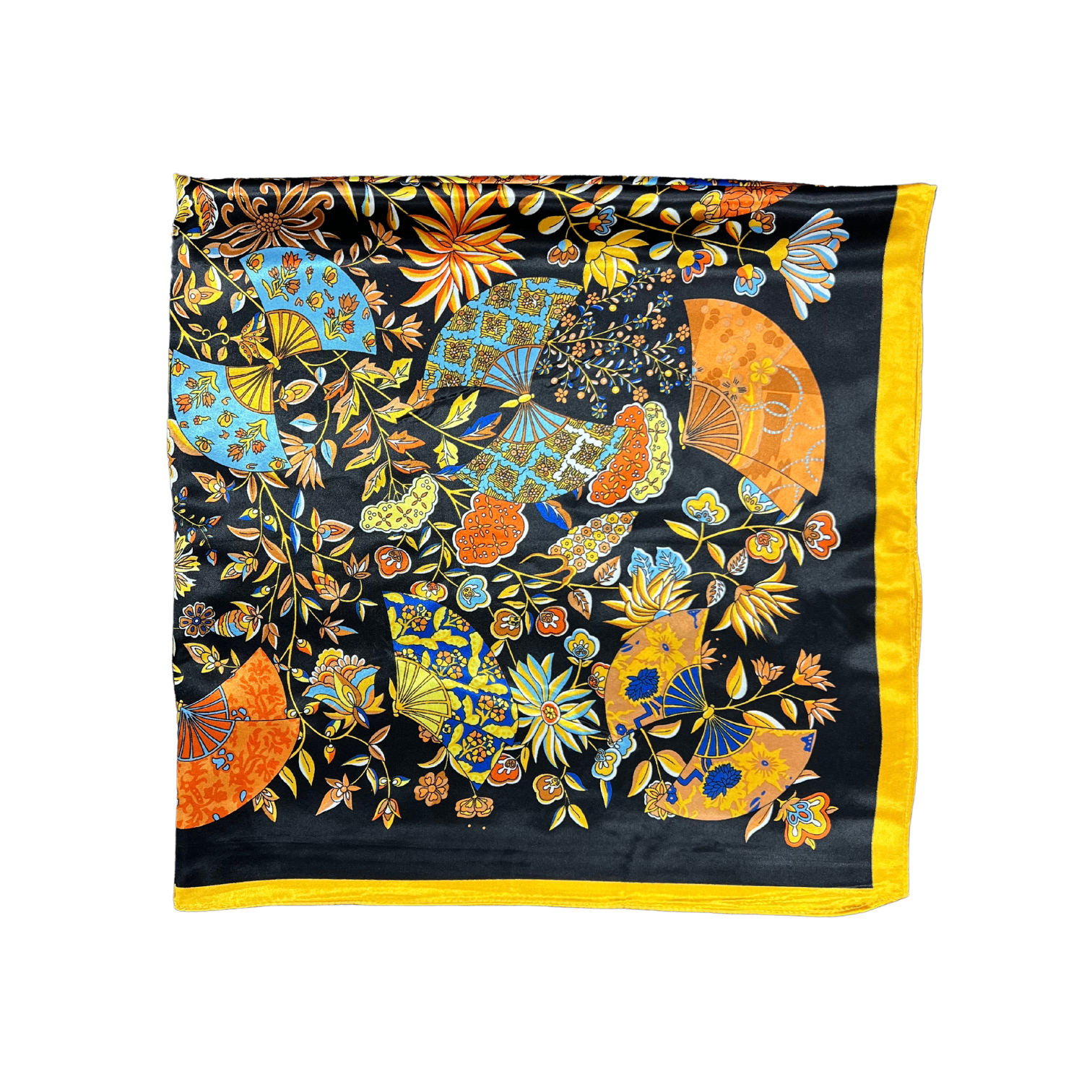 Butterfly Pattern Silk Touch Square Scarf