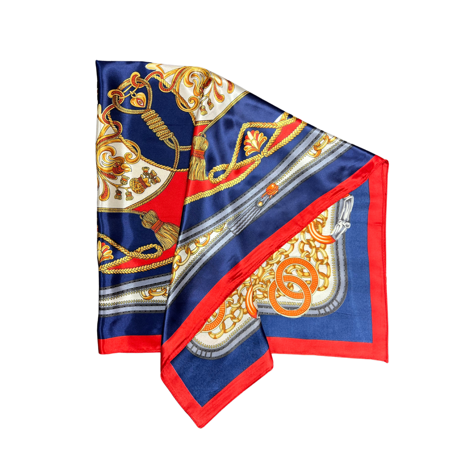 Bell Pattern Silk Touch Square Scarf