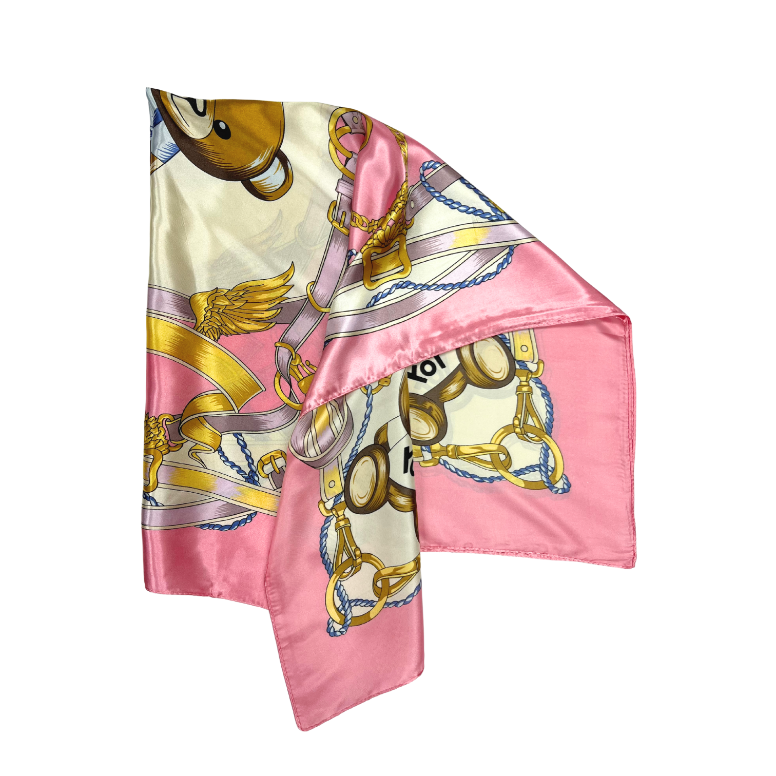 Bear Pattern Silk Touch Square Scarf