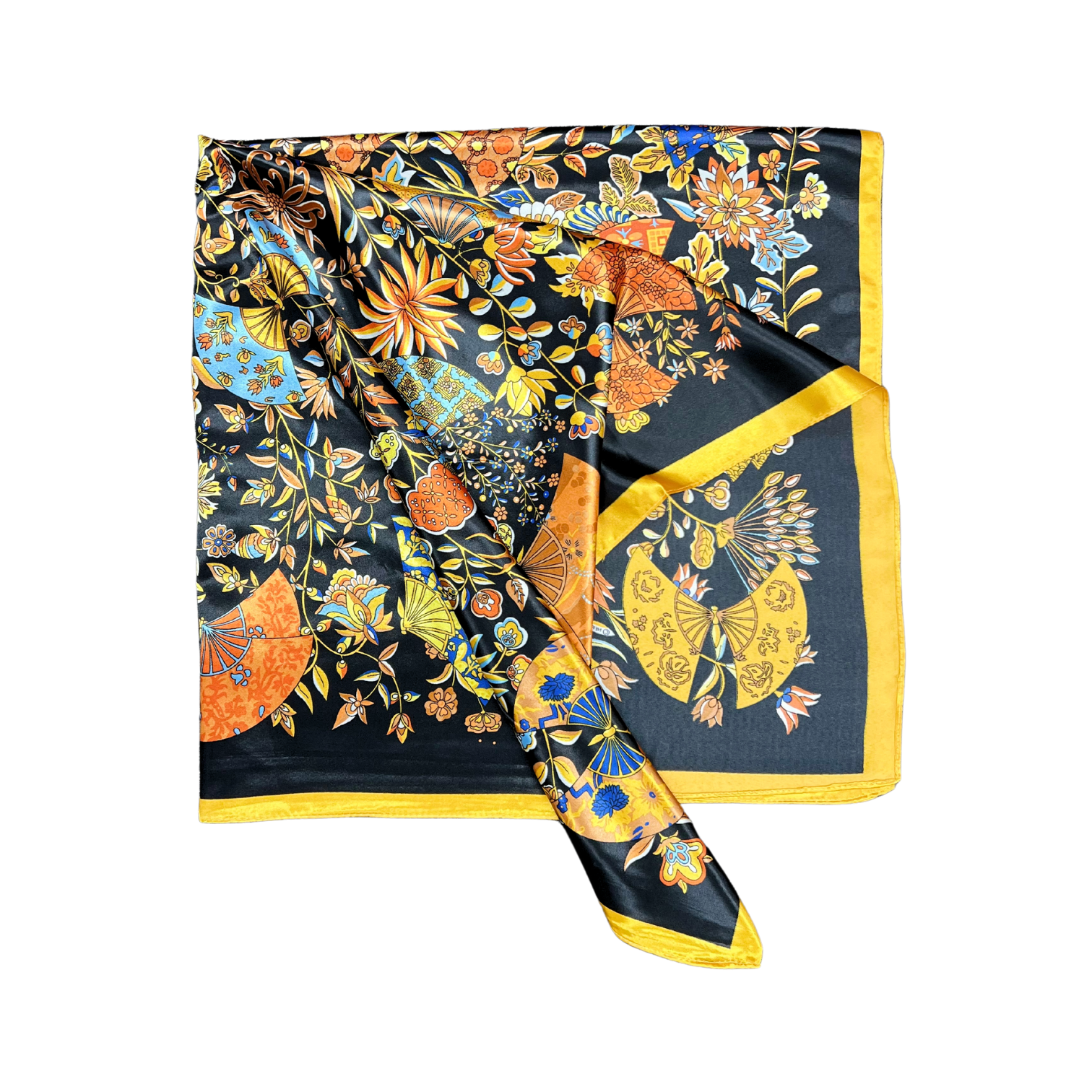 Butterfly Pattern Silk Touch Square Scarf