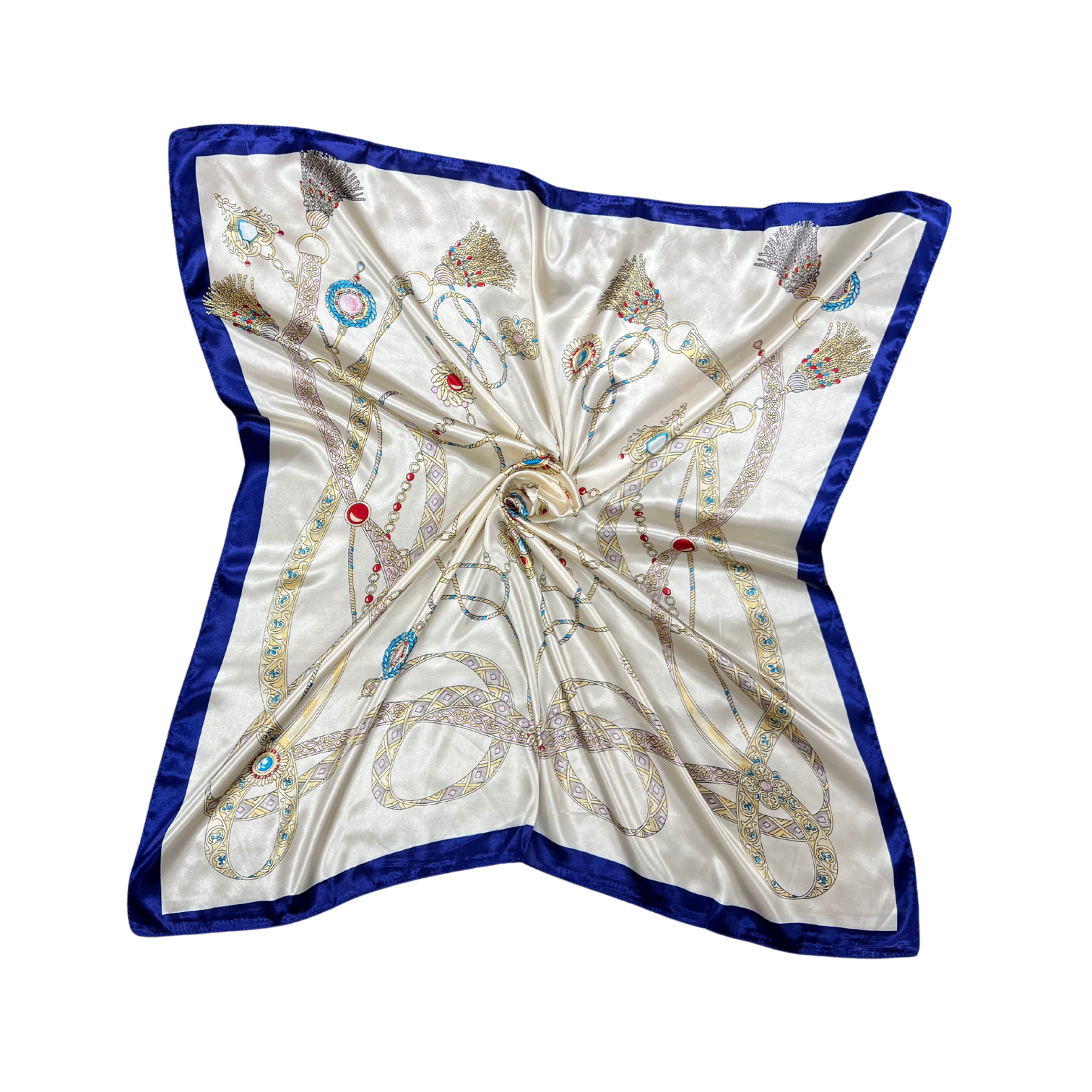 Tassel Pattern Silk Touch Square Scarf
