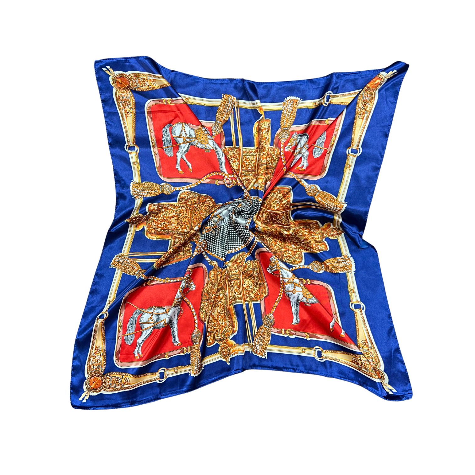 Horse Pattern Silk Touch Square Scarf
