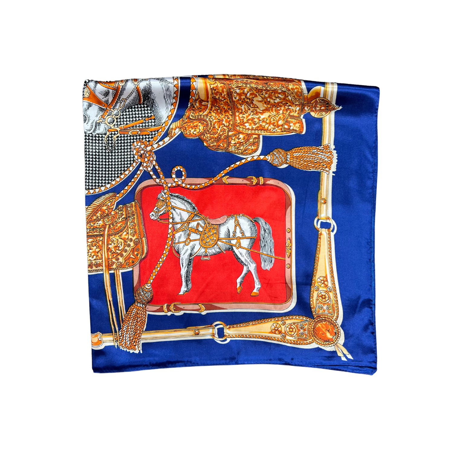 Horse Pattern Silk Touch Square Scarf