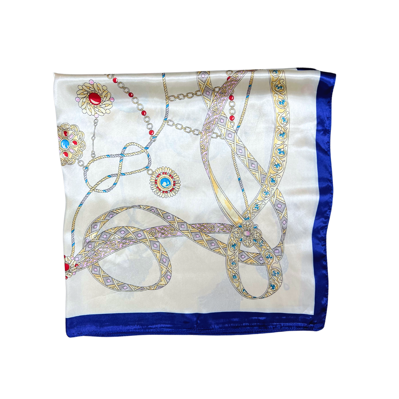 Tassel Pattern Silk Touch Square Scarf