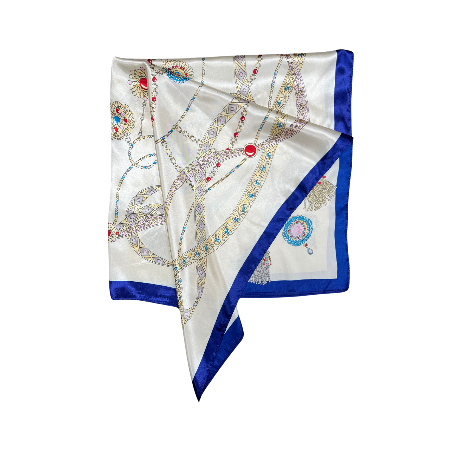 Tassel Pattern Silk Touch Square Scarf