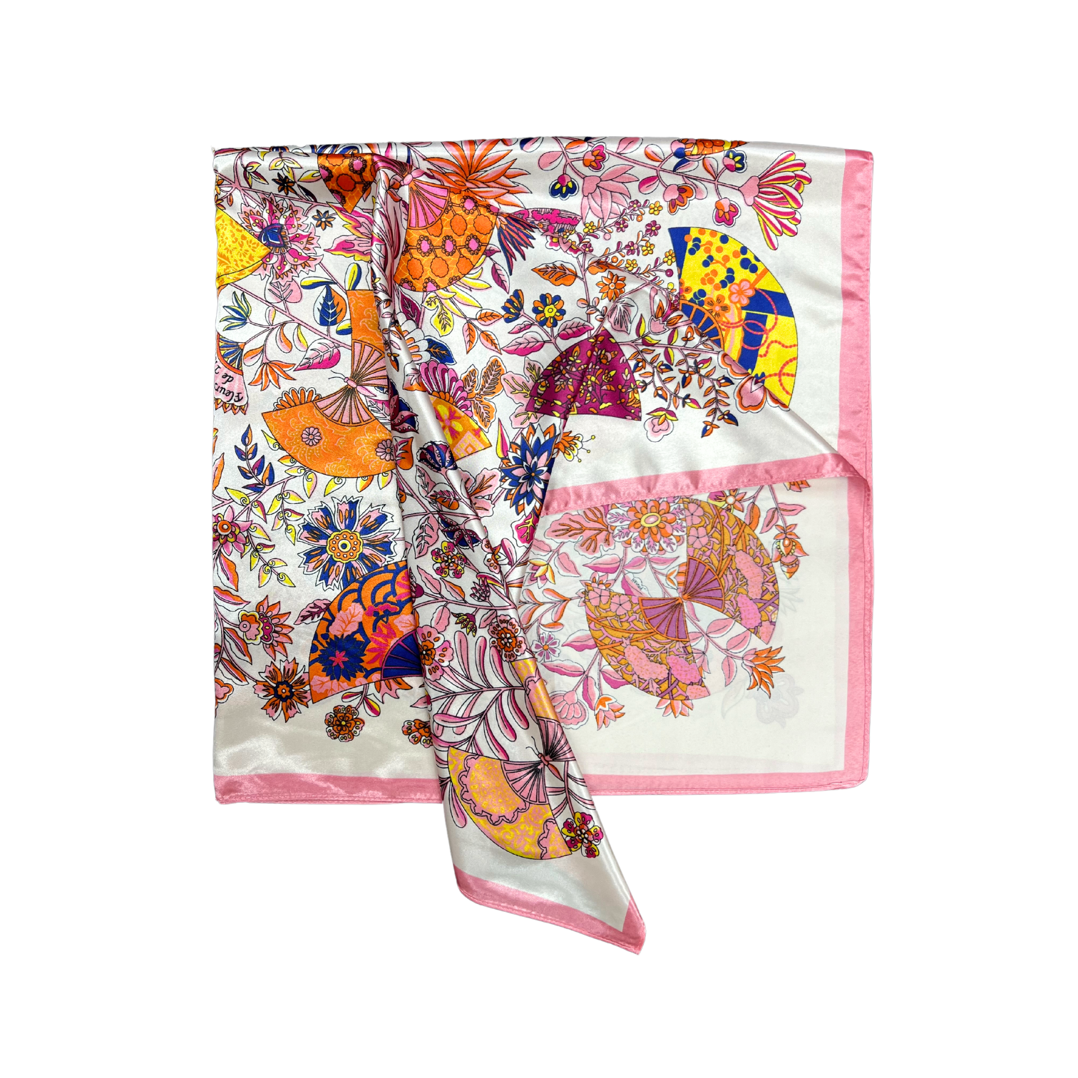 Butterfly Pattern Silk Touch Square Scarf