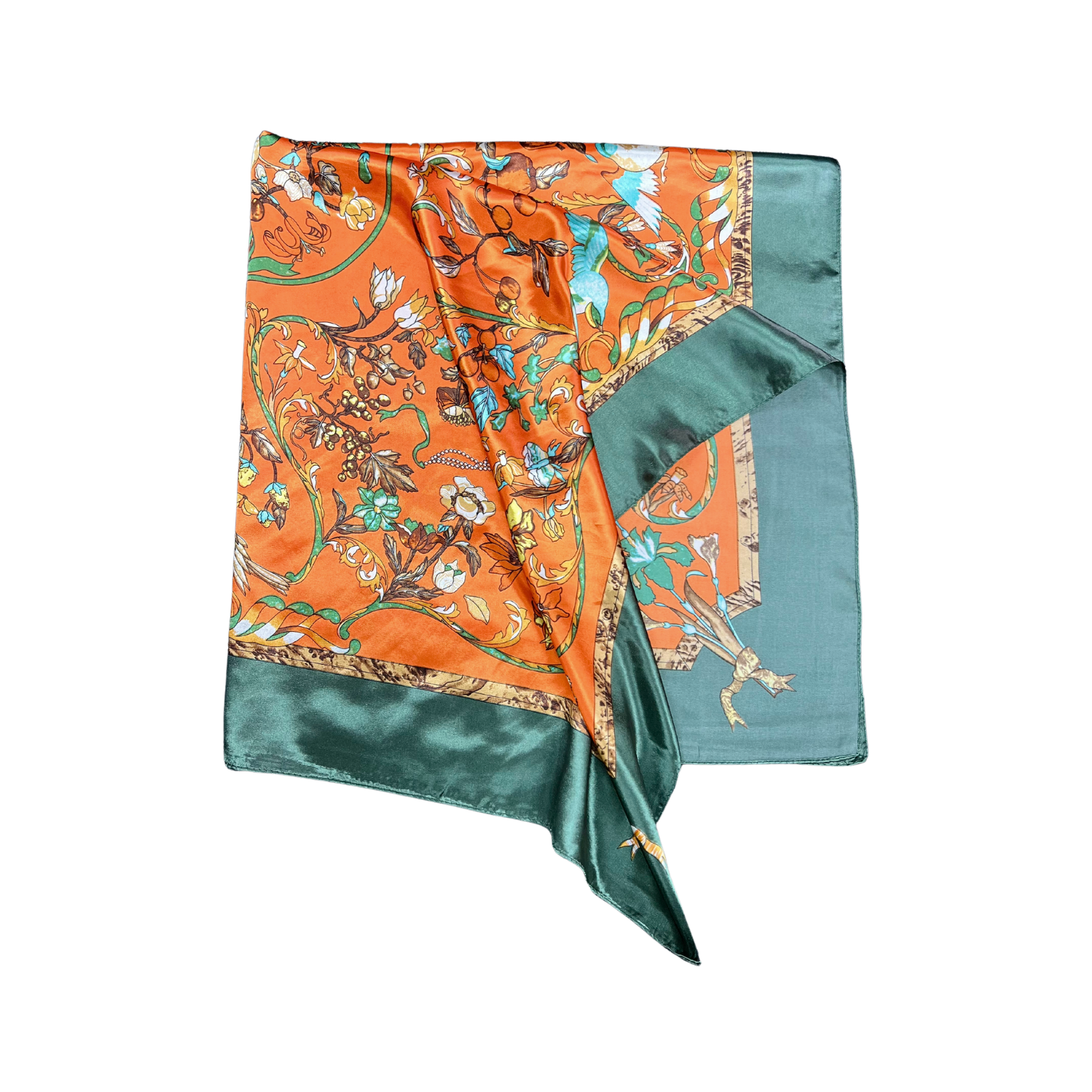Bird Pattern Silk Touch Square Scarf