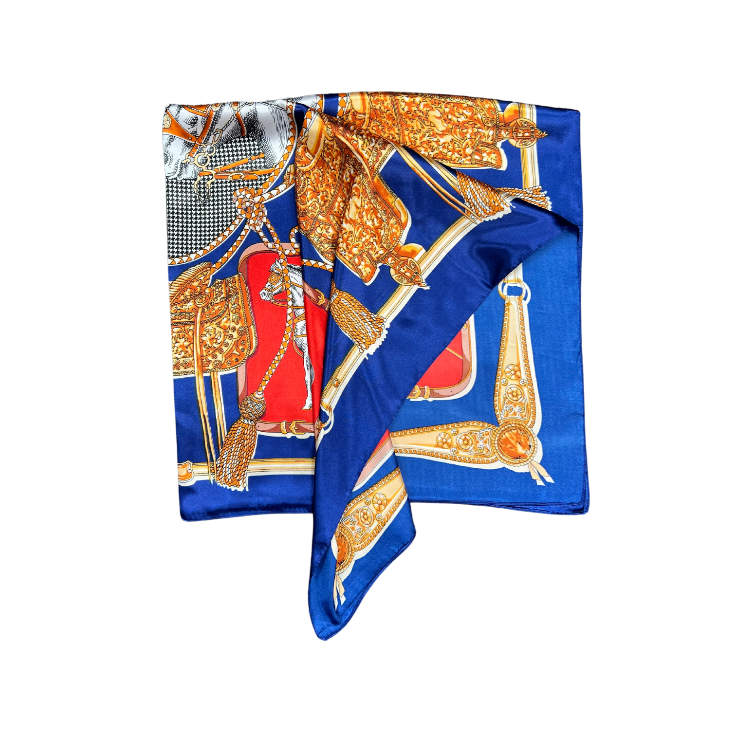 Horse Pattern Silk Touch Square Scarf
