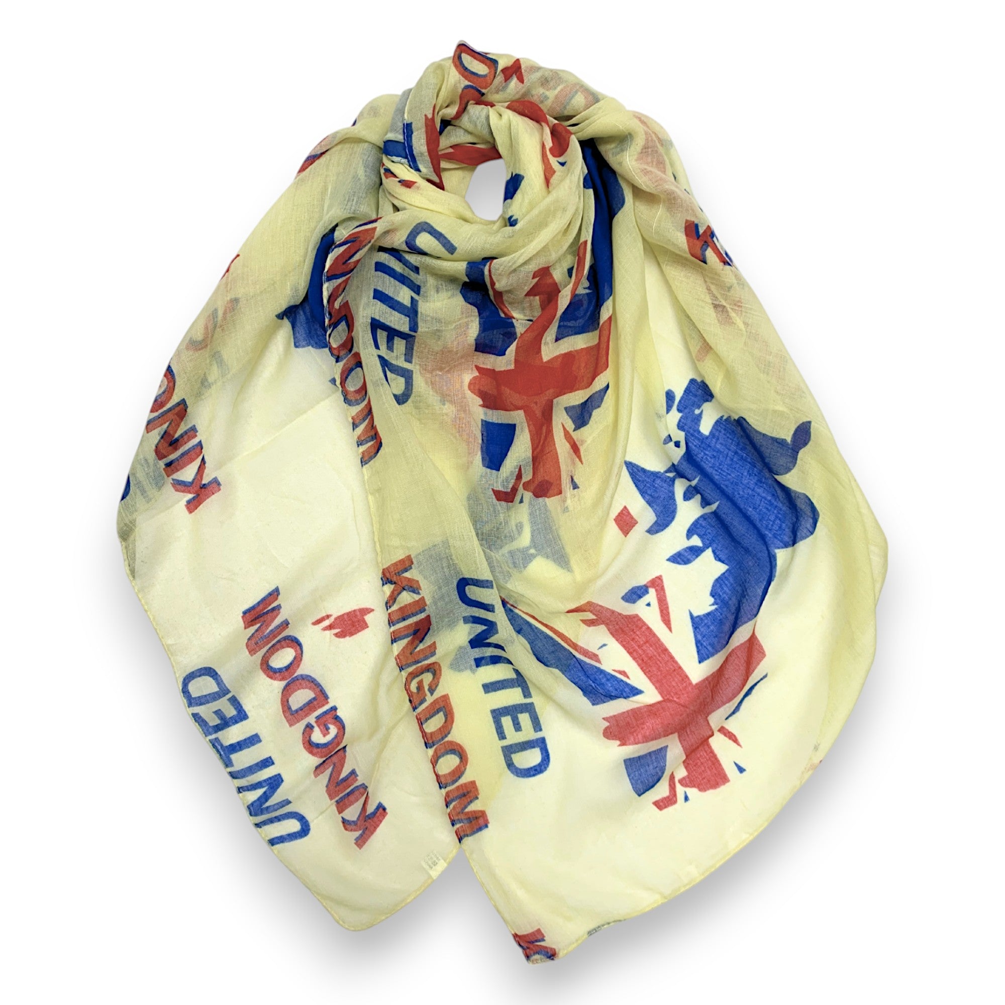 UK Map Print Flag Print on Lightweight Scarf