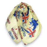 UK Map Print Flag Print on Lightweight Scarf