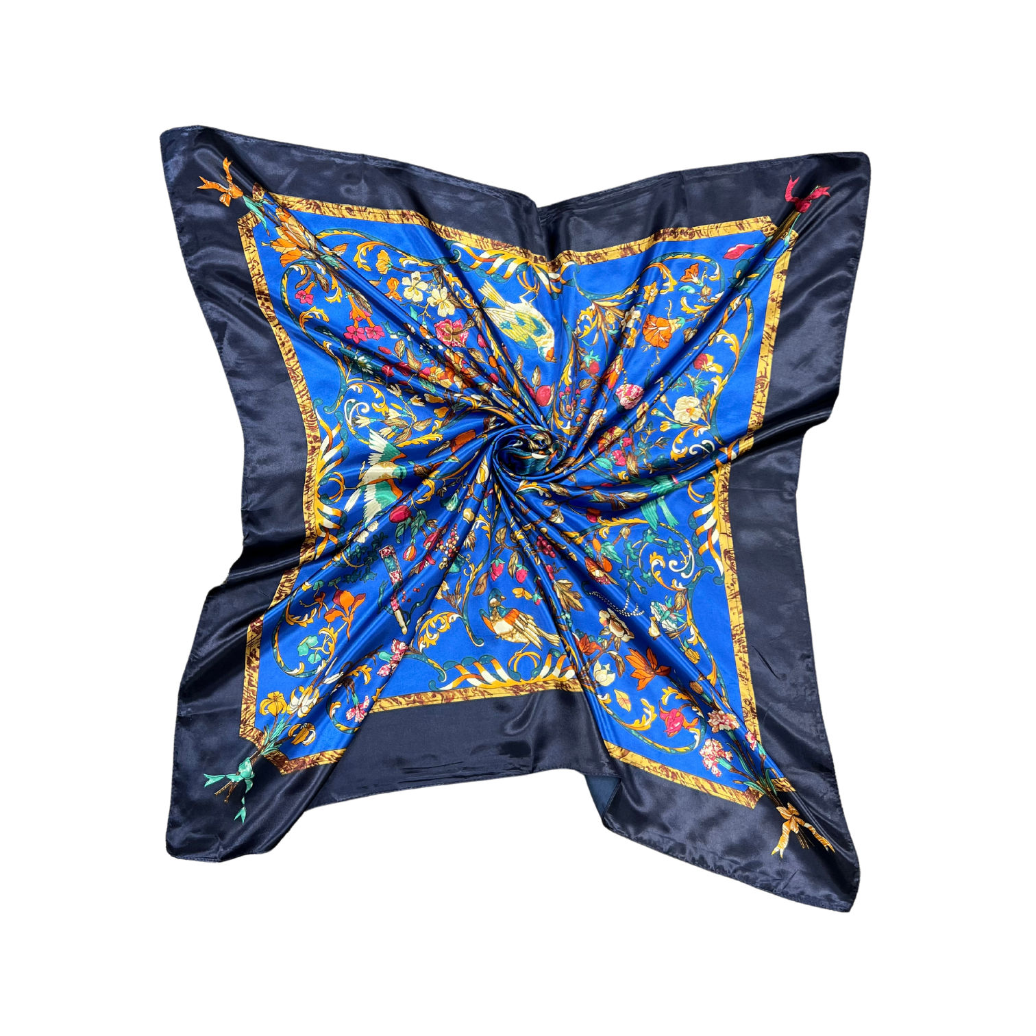 Bird Pattern Silk Touch Square Scarf