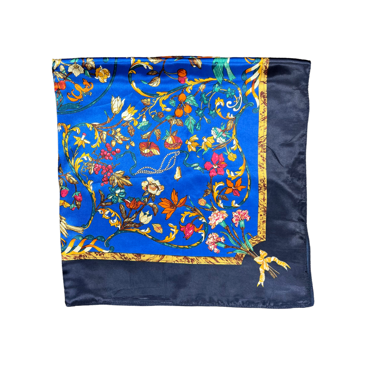 Bird Pattern Silk Touch Square Scarf