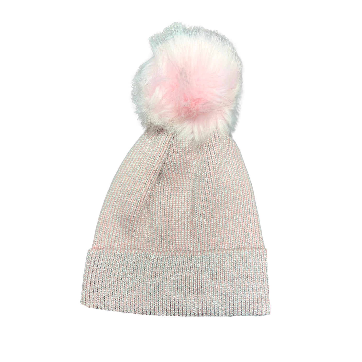 Glitter Pom Pom Beanie Hat