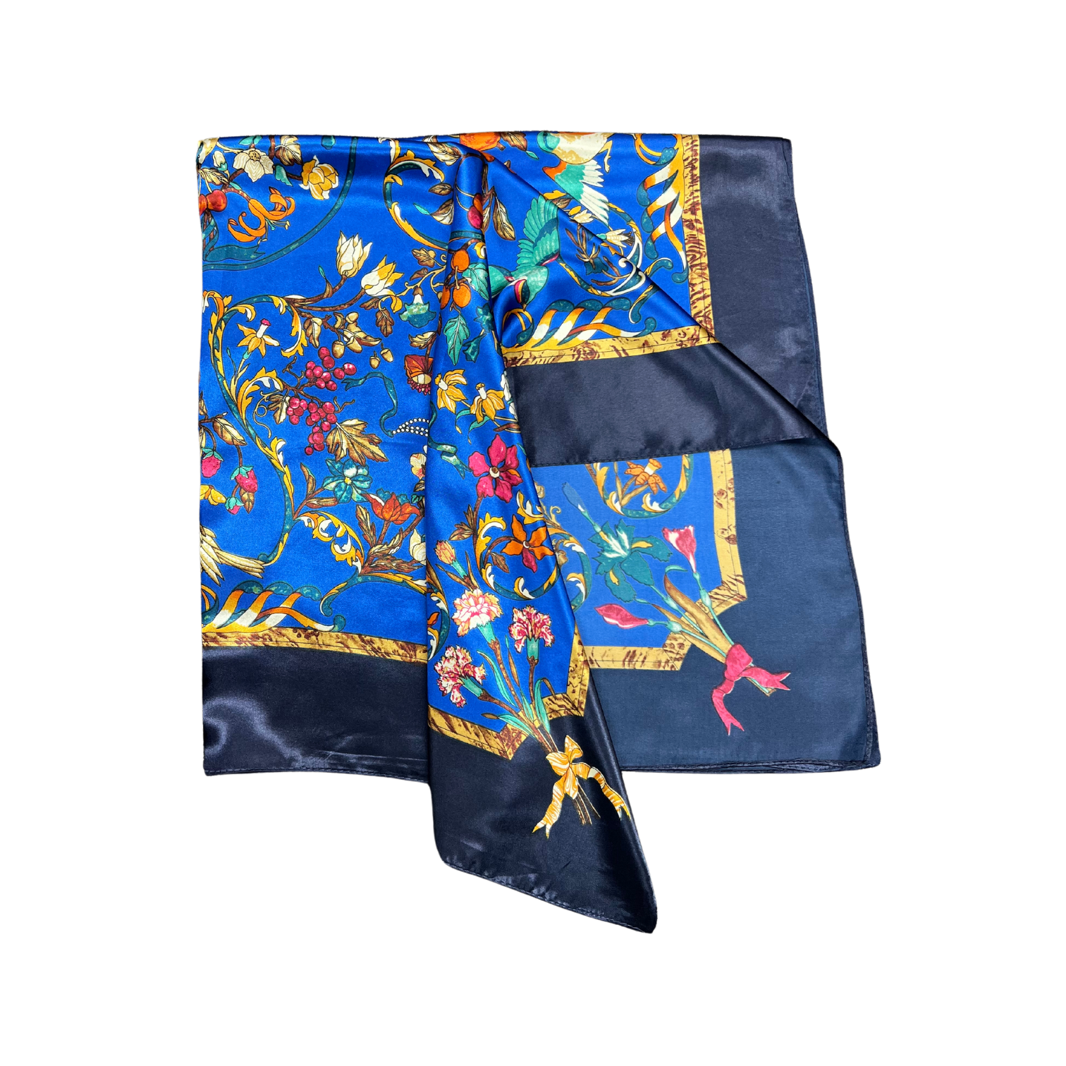 Bird Pattern Silk Touch Square Scarf