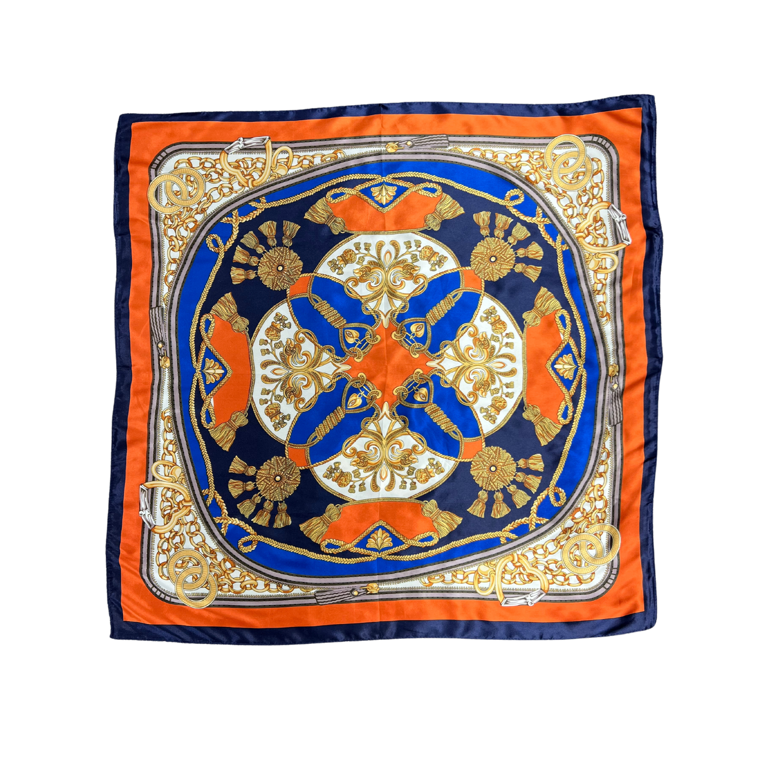Bell Pattern Silk Touch Square Scarf