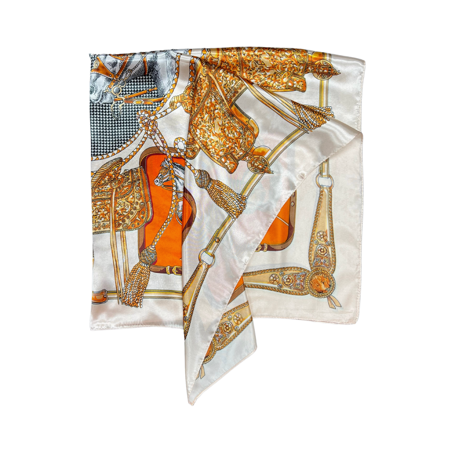 Horse Pattern Silk Touch Square Scarf