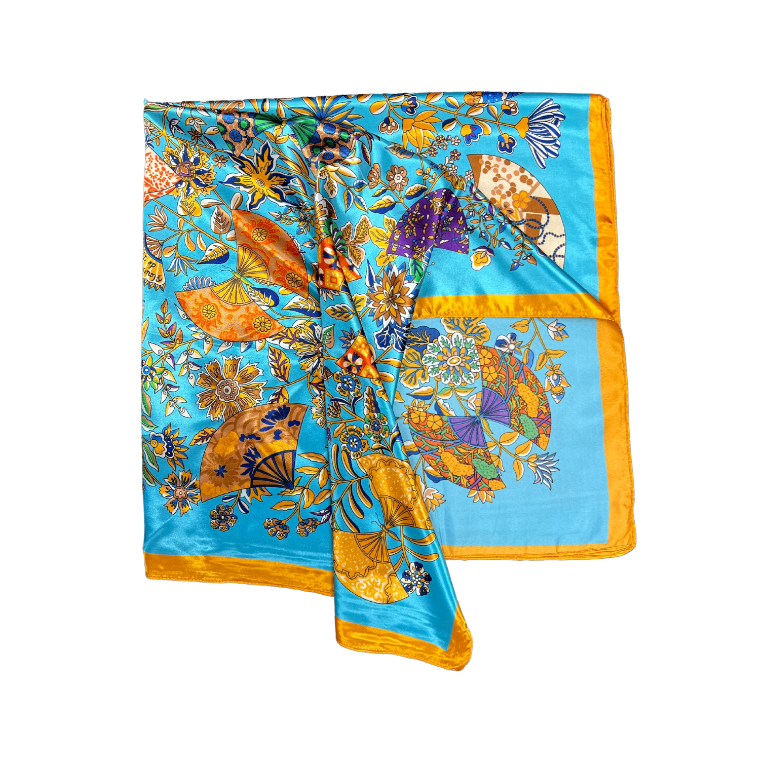 Butterfly Pattern Silk Touch Square Scarf