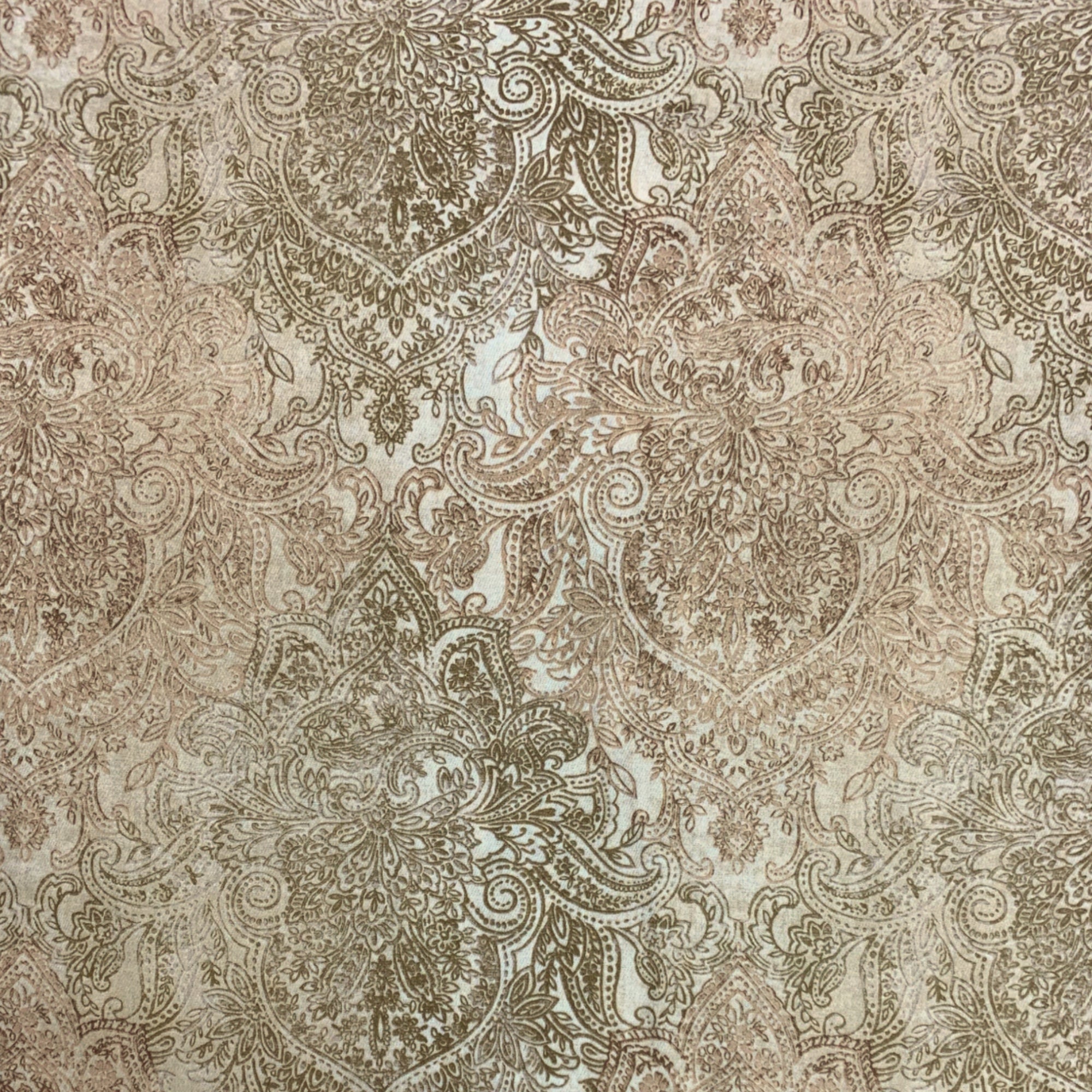 Paisley Wool Blend Digital Print Scarf