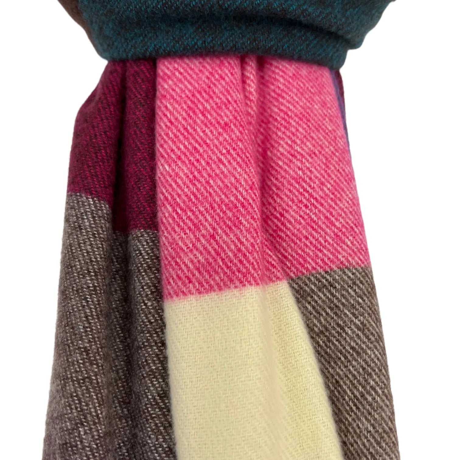 Classic Check Print Wool Mix Winter Scarf