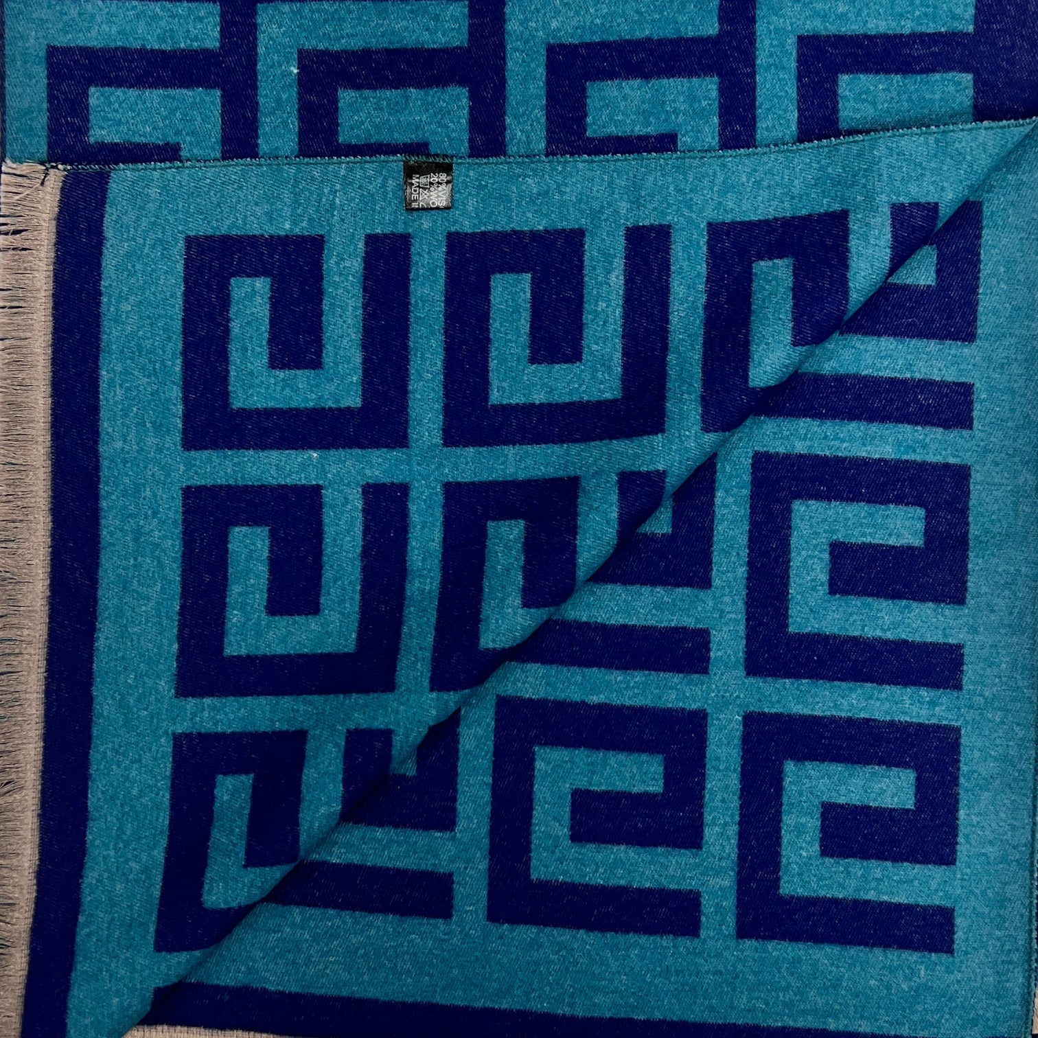 Maze Print Reversible Winter Scarf
