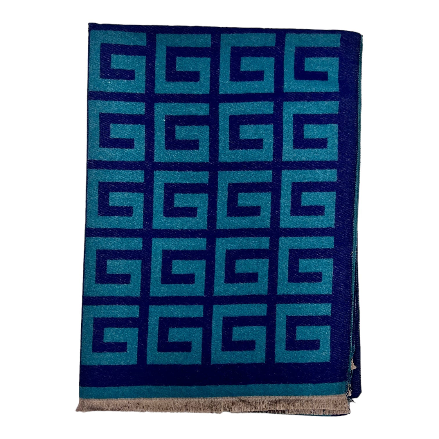 Maze Print Reversible Winter Scarf