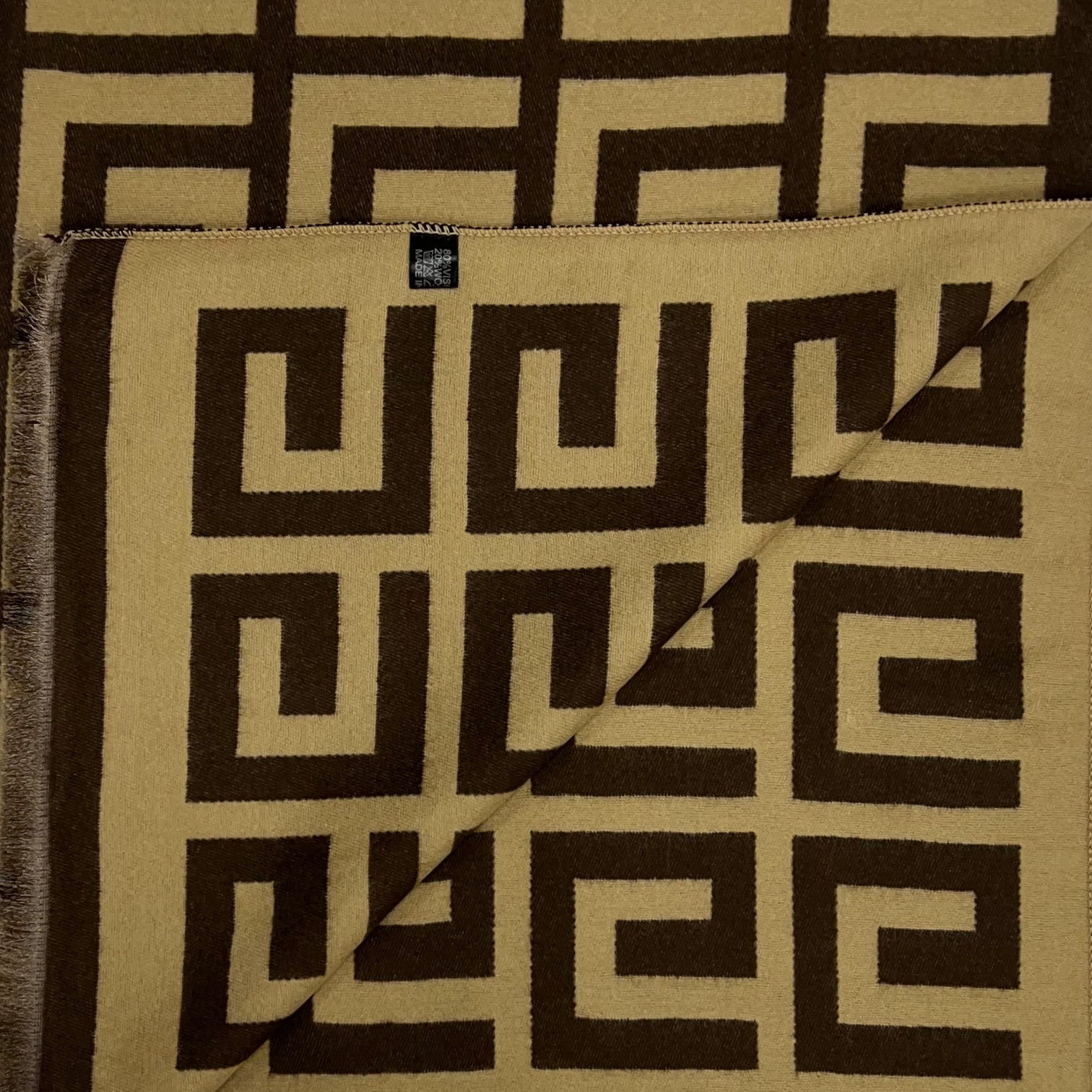 Maze Print Reversible Winter Scarf