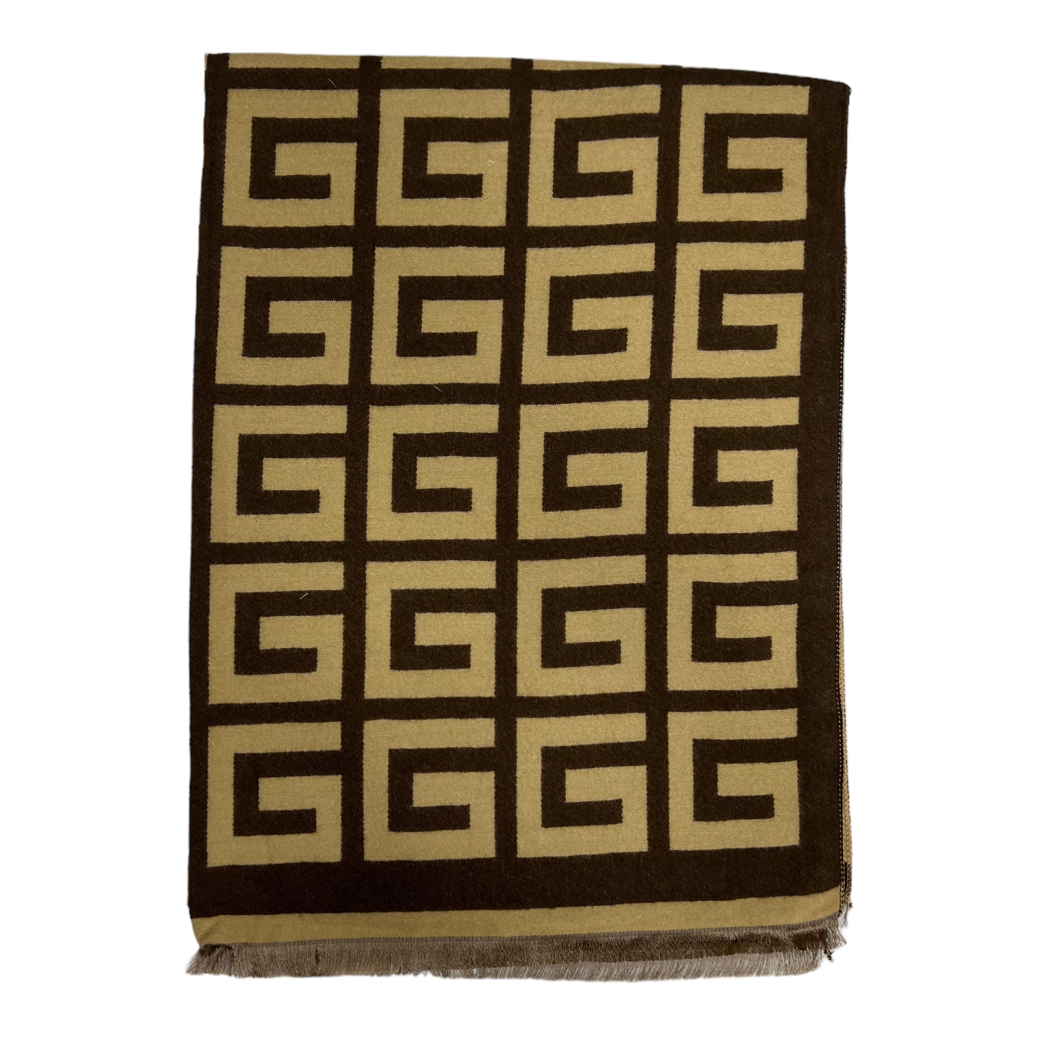 Maze Print Reversible Winter Scarf